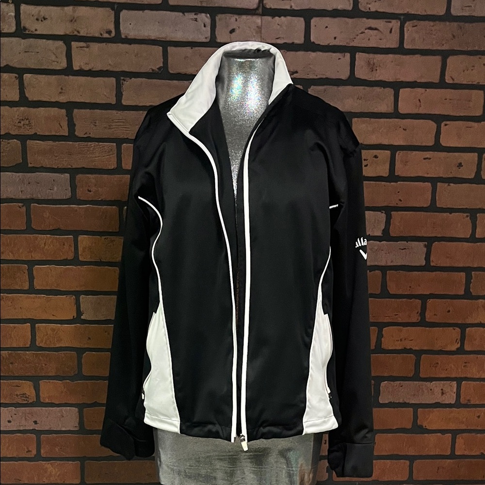 Callaway Black and White Windbreaker Jacket
